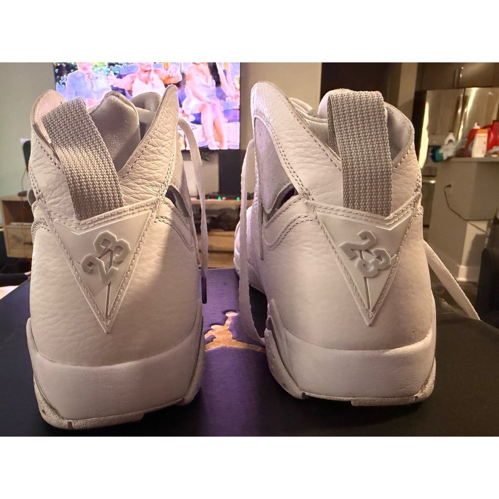 Air Jordan 7 Retro Pure Platinum White Metallic Silver 304775-120 Mens Sneakers - Picture 8 of 14